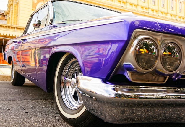 Photo close-up of vintage car