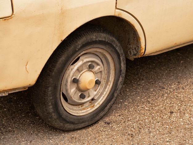 Photo close-up of vintage car