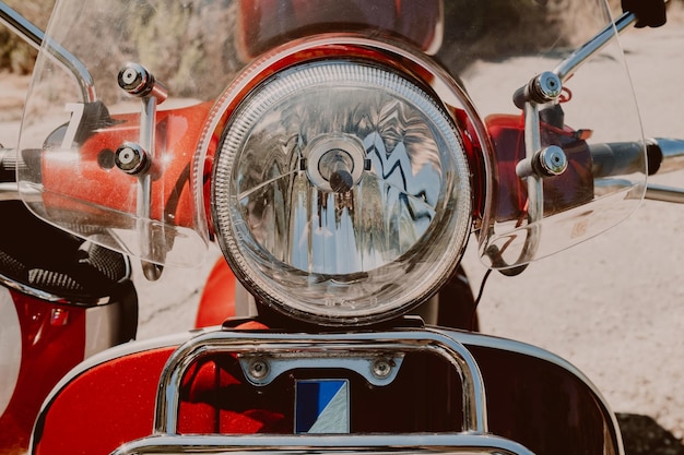 Foto close-up di un'auto d'epoca