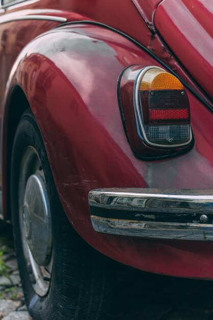 Foto close-up di un'auto d'epoca