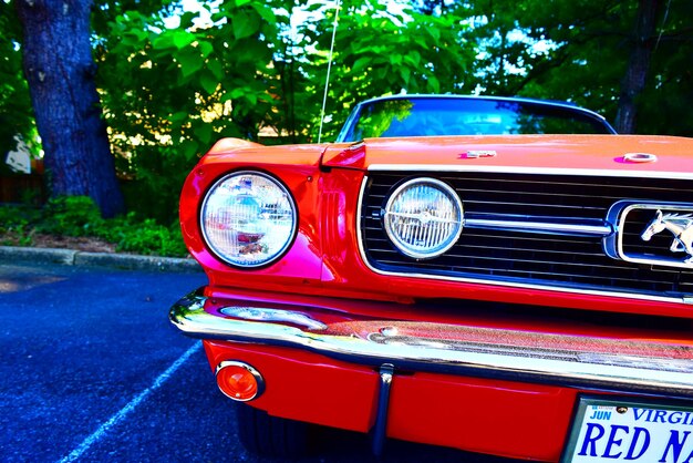 Photo close-up of vintage car