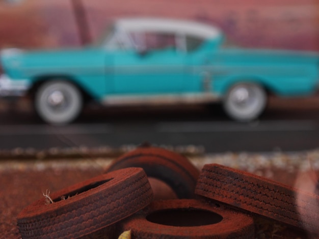 Close-up of vintage car