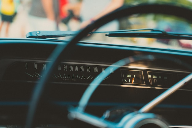 Photo close-up of vintage car