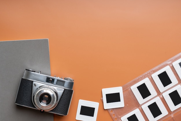 Close up of Vintage & retro camera in the studio