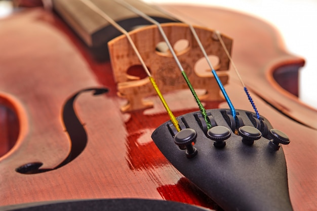 Close up of violin