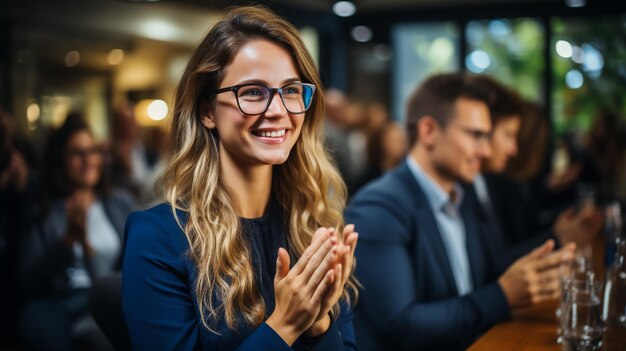 Close-up vrouwelijke leider en zakenman die elkaar de hand schudden felicitatie op succesvol contract manager die een zakelijke deal maakt op klap handen collega bij meeitng bevestig succesvolle handdruk gebaar