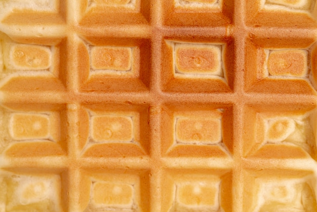 Close-up of waffle texture