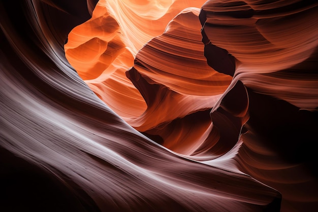 A close up of a wall of antelope canyon