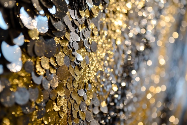 a close up of a wall covered in lots of coins