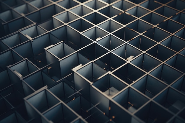 a close up of a wall of cubes with a white box in the middle.