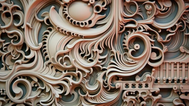 A close up of a wall made of wood ai