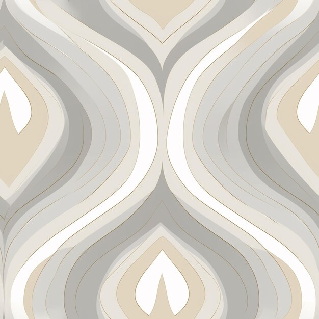 a close up of a wallpaper with a pattern of wavy shapes generative ai