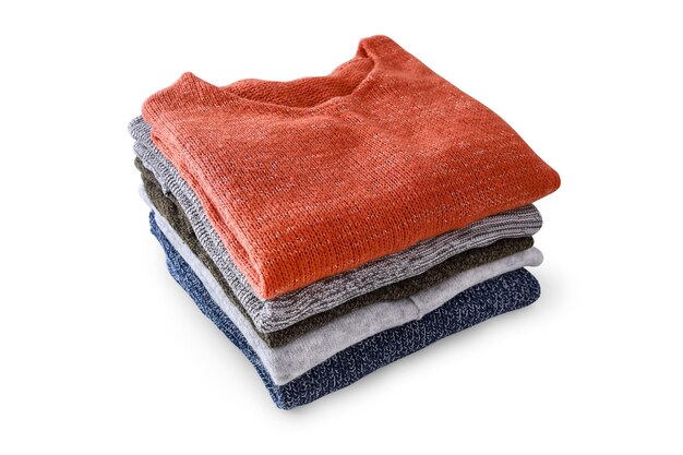 Photo close-up of warm clothing against white background