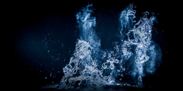 Photo close-up of water in black background