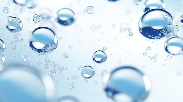 a close up of water bubbles