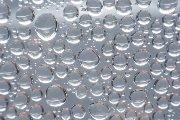 Close up water drop on plastic bottle