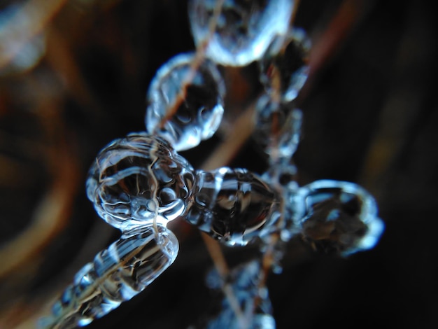 Foto close-up di una goccia d'acqua