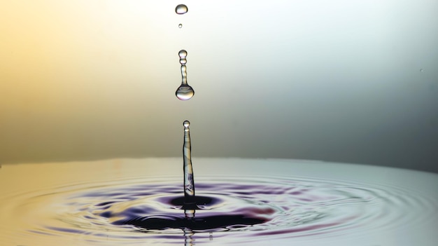 Photo close-up of water drop