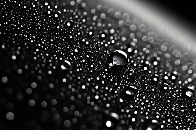 a close up of a water droplet with drops of water on it