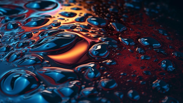 A close up of water droplets on a black background