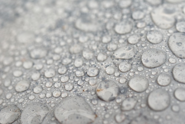 A close up of water droplets on a surface
