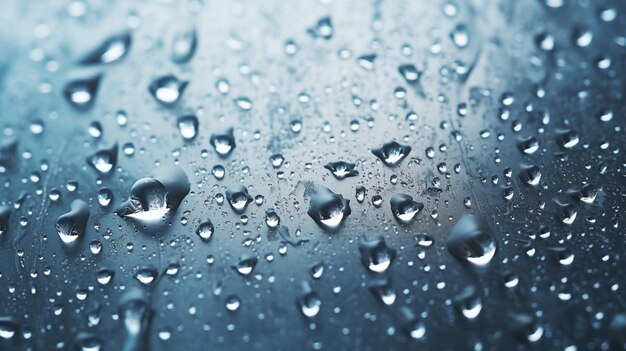 A close up of water droplets on a window