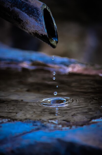 Close-up of water drops on glass