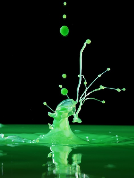 Foto close-up di gocce d'acqua sul suolo