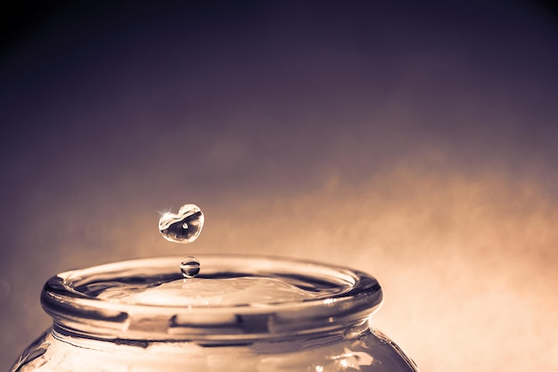 Close-up of water drops on metal