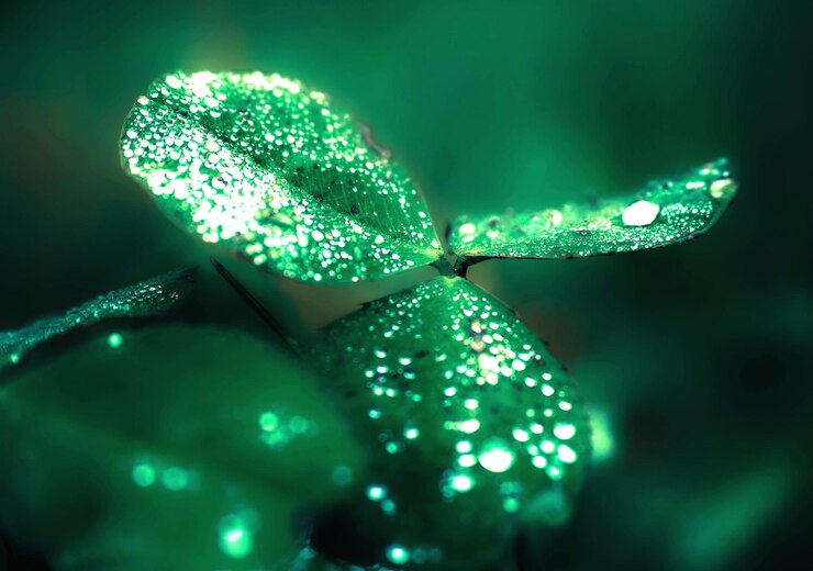 Photo 植物の水滴のクローズアップ