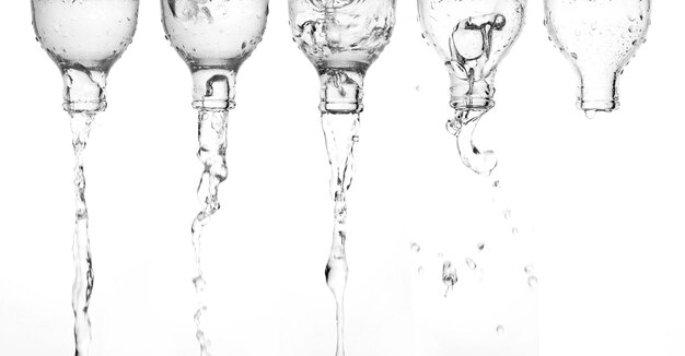 Close-up of water drops on white background