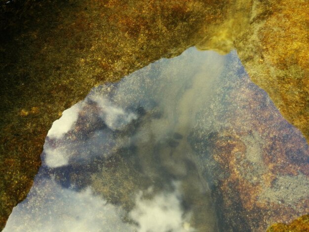 Close-up of water flowing over rocks