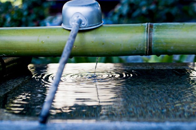 Photo close-up of water fountain in park