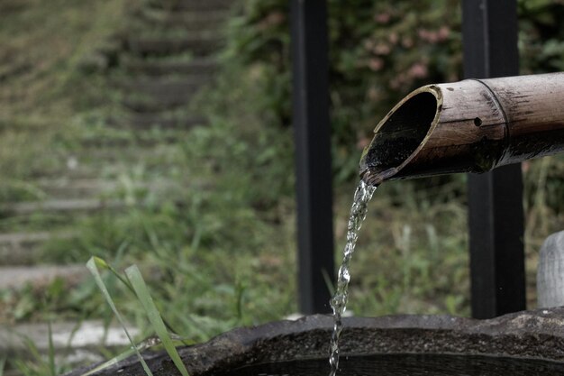 Photo close-up of water fountain