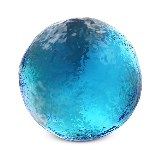 Close up on Water Sphere Isolated