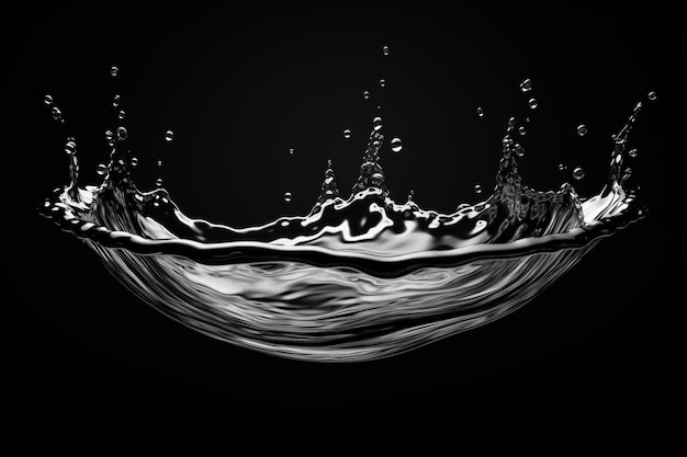 a close up of water splash