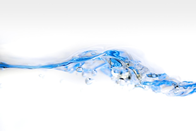 Photo close-up of water splashing against white background