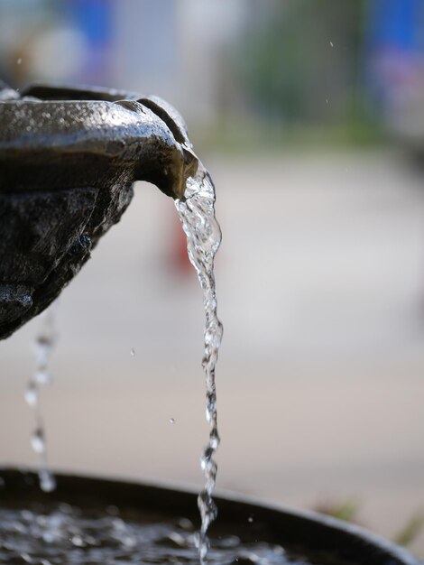 Close-up of water splashing from fountain