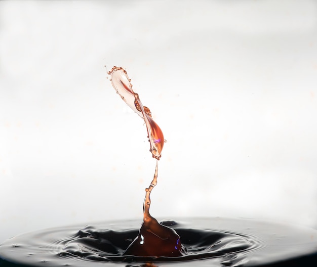 Photo close-up of water splashing on white background