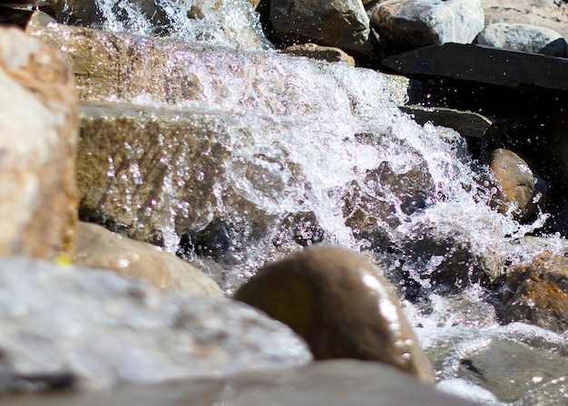 Близкий план брызг воды