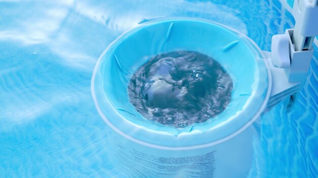 Foto prossimo piano dell'acqua nella piscina