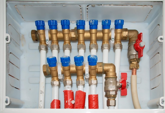 Close up of a water system control unit