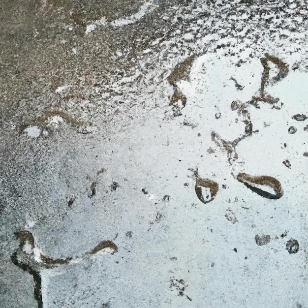 Foto un primo piano d'acqua su un pavimento di cemento bagnato.