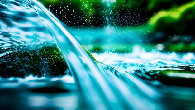 A close up of a water with a nature background