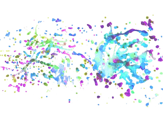 Photo close-up of watercolor paint splashing against white background
