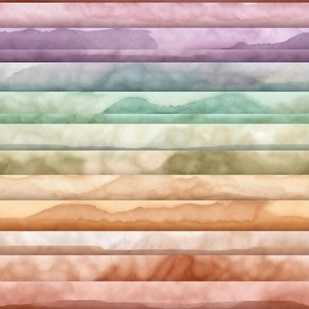 A close up of a watercolor painting of a mountain range generative ai