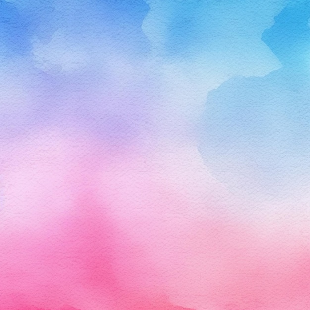 A close up of a watercolor painting of a pink and blue sky generative ai