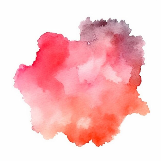 a close up of a watercolor painting of a red and pink cloud generative ai