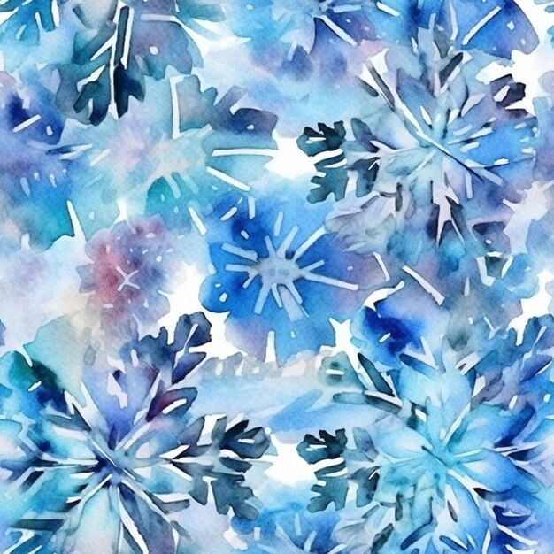 Premium AI Image  A close up of a blue and white watercolor paint