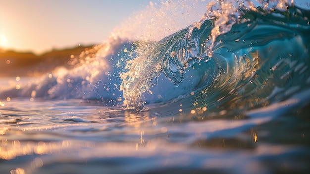 Close up wave in the Ocean Tube wave